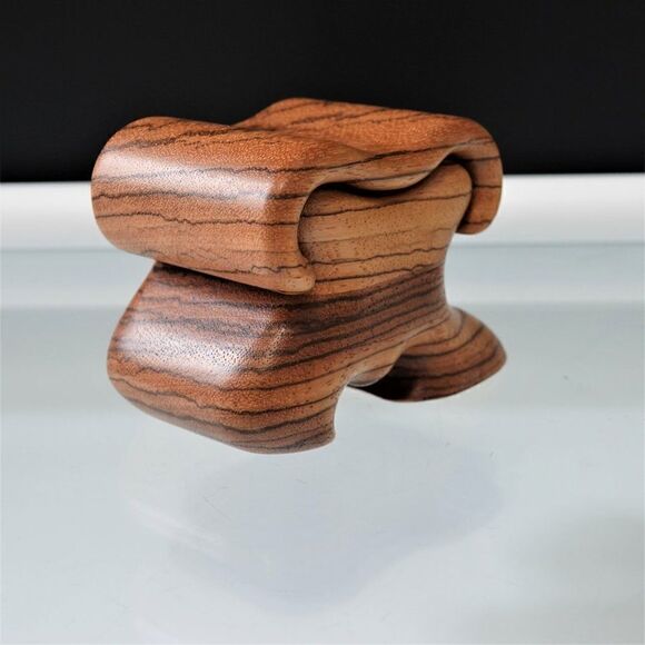 Fred Buss Zebrawood Shoe Shape Jewelry Box - Picture 6 of 12